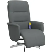 vidaXL Massagesessel mit Fußteil Stoff 84 x 105 x 84 cm Dunkelgrau drehbar