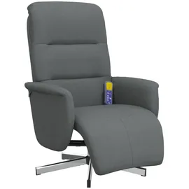 vidaXL Massagesessel mit Fußteil Stoff 84 x 105 x 84 cm Dunkelgrau drehbar
