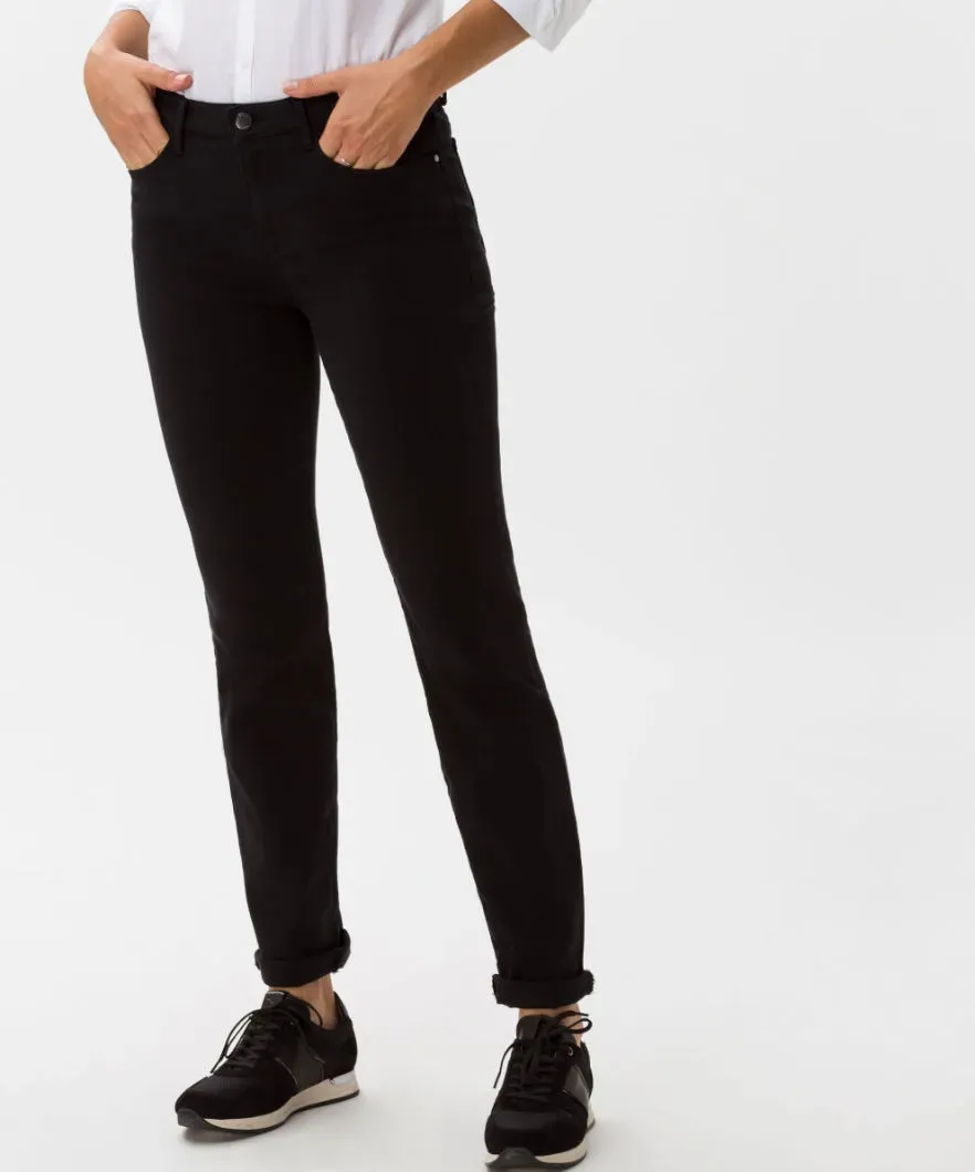 5-Pocket-Jeans BRAX "Style SHAKIRA" Gr. 34K (17), Kurzgrößen, schwarz Damen Jeans 5-Pocket-Jeans