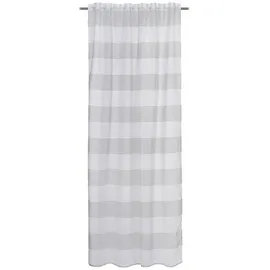 Gözze Verdeckter Schlaufenschal MANERBA, Silbergrau - Weiß - 140 x 245 cm - Polyester - Querstreifen mit Effektgarn