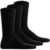 Hudson Simply3 3er Pack Socken Schwarz 43-46