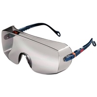 3M 2801 Schutzbrille AS/UV, PC, grau getönt, einstellbar, ideal als Überbrille für Brillenträger