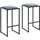 Royal Catering Barhocker 2er-Set gepolstert Metall 2er Set  Schwarz/Blau