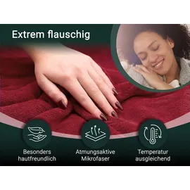 ZOLLNER Kuscheldecke,, 150x200 cm, rot Weinrot, - Rot
