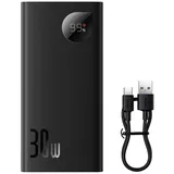 Baseus Adaman2 Powerbank mit Digitalanzeige 20000mAh 30W 2 x USB / 1x USB Type C Power Delivery Quick Charge SCP, Oppo Super VOOC schwarz