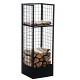 CLP Kaminholzständer Forrest Metall 40 x 40 x 120 cm schwarz