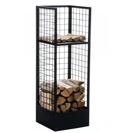 CLP Kaminholzständer Forrest Metall 40 x 40 x 120 cm schwarz