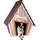 Dobar Hundehütte Hubi 90 x 77 x 109 cm Holz Braun/Grau