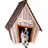 Dobar Hundehütte Hubi 90 x 77 x 109 cm Holz Braun/Grau
