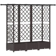 vidaXL Hochbeet mit Rankgitter und Dach 164 x 40 x 123 cm Braun