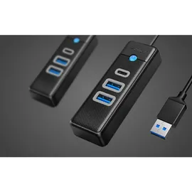 COFI Orico Hub Adapter USB auf 2x USB 3.0 + USB-C, 5 Gbps, 0.15m Schwarz