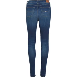 Tommy Hilfiger skinny fit Jeans mit Label-Stitching Modell 'NORA', Dunkelblau, 28/32