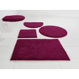 MY HOME Badematte »Maren, Badvorleger, Badezimmer Teppich«, rutschhemmend beschichtet, fußbodenheizungsgeeignet, Bio-Baumwolle, Badteppich, Badematten auch als 3 teiliges Set lila