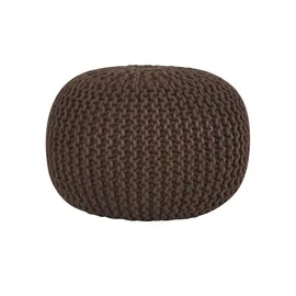 GUTMANN FACTORY Pouf Baumwolle 55 x 37 x 55 cm Braun
