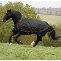 Bucas Irish Turnout Regendecke 50g 130 cm Schwarz/Gold