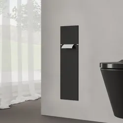 Kronenbach Cube Design WC-Modul 60 cm - Unterputz, Glasfront, Anschlag rechts, Accessoires, schwarz matt