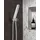 Beliani Handbrause Silber Metall Quadratisch Stab 1 Strahlart Modern Klassisch Duschkopf Badezimmer Stabhandbrause Stabbrause