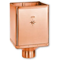 Design-Wasserfangkasten Grömo, Ø 80mm, Kupfer