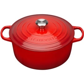 Le Creuset Signature Bräter 26 cm rund kirschrot