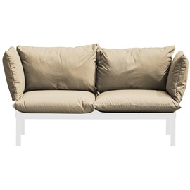 JANKURTZMÖBEL Jan Kurtz Domino 2-Sitzer Sofa inkl. Kissen Aluminium 140x70x85 cm