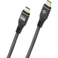 Oehlbach USB-C® Kabel USB-C® Stecker 1m Anthrazit Geflechtschirm, 8K UHD D1C9368
