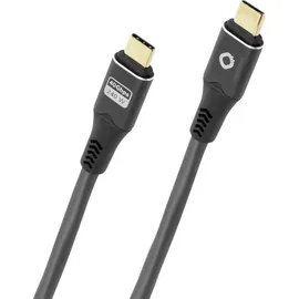 Oehlbach USB-C® Kabel USB-C® Stecker 1m Anthrazit Geflechtschirm, 8K UHD D1C9368
