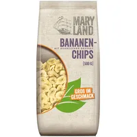 Maryland Bananenchips 500g Vorratspackung – Getrocknete und geröstete Bananen-Chips – Fruchtig knackiger Snack, perfekt zum veganen Snacken (1 x 500g)