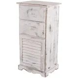 MCW Kommode Schrank, 81x40x32cm, Shabby-Look, Vintage ~ Weiß