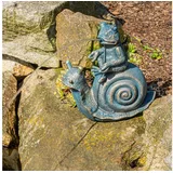 esotec Solar Wasserspeierset Frosch Auf Schnecke Lilly & Nelly, mit Pumpe 101685
