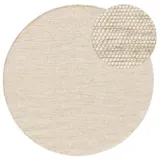 benuta Pure Wollteppich Rocco ø 100 cm rund - Naturfaserteppich aus Wolle
