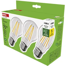 EMOS LED-Lampe Filament A60 1525283413 5W E27 neutralweiß 1060 lm 3 St.