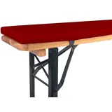 TexDeko Bankauflage 220 x 25 x 4 cm rot 1 St.