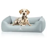 Knuffelwuff orthop. Hundebett Oliver aus pflegel. Easy Clean Stoff in Wildlederoptik - XXL - schwarz