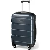 ALEOS. Handgepäckskoffer M 40x25x55cm Reisekoffer, Hartschalenkoffer, Anthrazit, leicht, Hartschale, robust, Trolley, Handgepäck, 100% ABS+PC, TS... - Grau