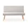 B&D home Sitzbank Paul Grau 120 x 90 x 63 cm