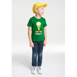 LOGOSHIRT T-Shirt "Looney Tunes - Tweety", Mädchen, Gr. 104/116, grün, 100% Baumwolle, bedruckt, normal, Rundhals, Shirts T-Shirt, mit niedlichem Print