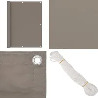 Balkon-Sichtschutz Taupe 120x500 cm Oxford-Gewebe - Balkon Sichtschutz - Privatsphäre Balkon - Windschutz Balkon - Wasserabweisender Sichtschutz - UV