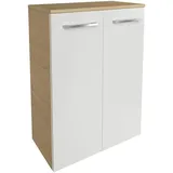 Fackelmann B.style Midischrank 60,2 x 82,6 x 32 cm Sandeiche/Weiß
