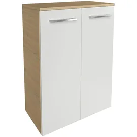 Fackelmann B.style Midischrank 60,2 x 82,6 x 32 cm Sandeiche/Weiß
