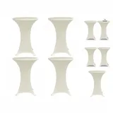 vidaXL Stehtischhussen 4 Stk. Ø 60 cm Creme Stretch