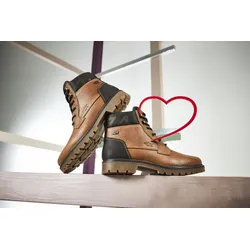 Winterstiefelette RIEKER, Herren, Gr. 40, braun (cognac), Leder, Lederimitat, sportlich, Schuhe, Winterboots mit TEX - "150 Jahre Rieker" Jubiläumsartikel