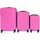 Hti-Living Agosta Raute Koffer-Set 3-tlg. pink/rosa