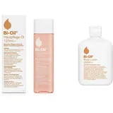 Bi-Oil Hautpflege-Öl | Spezielles Hautpflegeprodukt | Hilft bei Dehnungsstreifen und Narben | 125 ml & Body Lotion | Feuchtigkeitsspendende 2-Phasen Body Lotion mit Öl | vegan | 250 ml