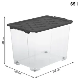 Rotho Aufbewahrungsbox Evo Safe Keeping 59,0 x 39,5 x 41,2 cm 1-tlg. grau