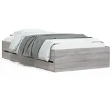 vidaXL Bettgestell 75 x 190 cm Grau