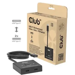 Club 3D USB-C Bidirektionaler Video + Daten + PD Switch für 8K60Hz oder 4K120Hz