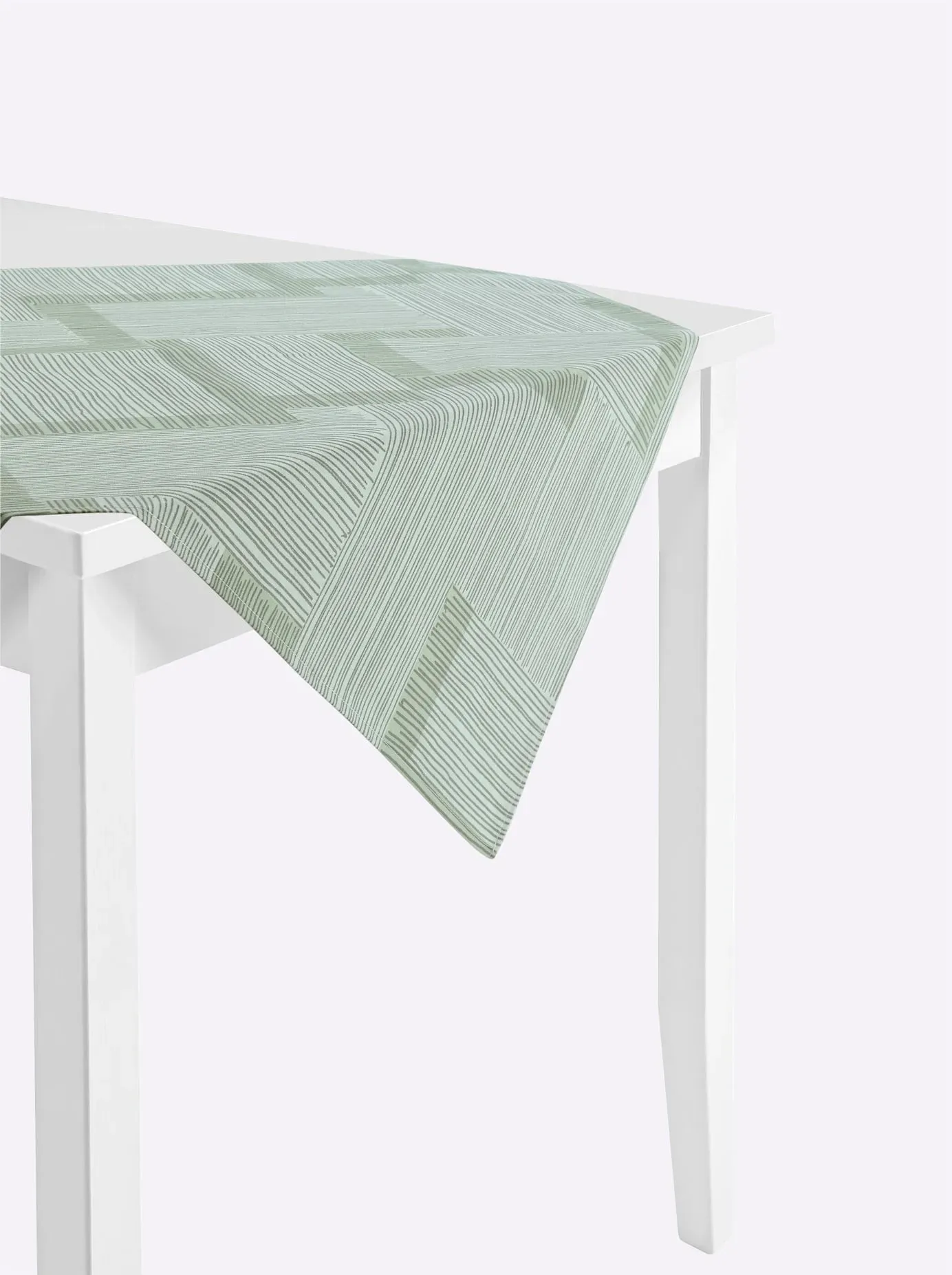 Tischdecke Gr. 1, grün (pistazie, weiß, bedruckt), B:80cm L:80cm, Tischdecken, Tischdecke