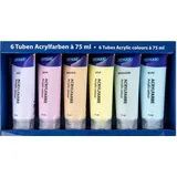 Stylex Pastell Acrylfarben 6 St. 75 ml Blau
