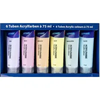 Stylex Pastell Acrylfarben 6 St. 75 ml Blau