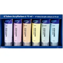 Stylex Pastell Acrylfarben 6 St. 75 ml Blau